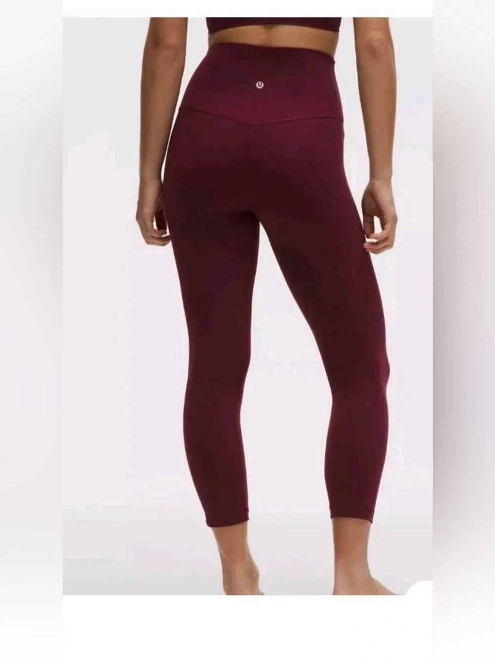 lululemon Align™ High-Rise Crop 23" Size 8 Burgundy - Picture 2 of 14